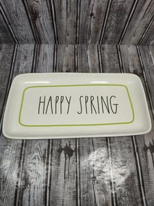 Rae Dunn by Magenta Happy Spring Easter Platter NEW